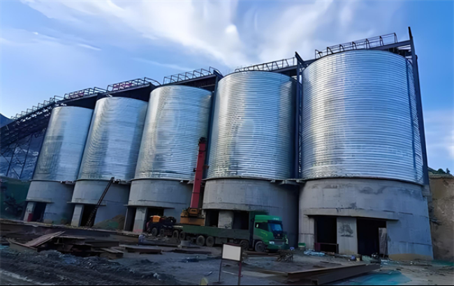 葫芦岛螺旋卷板仓施工现场